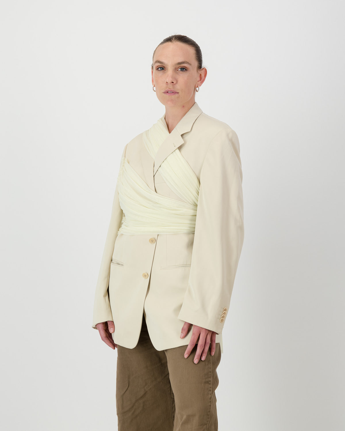 Wrap Blazer - Cream