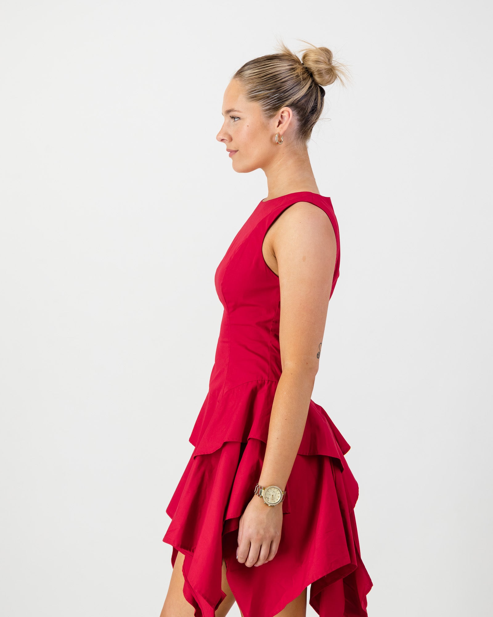 Maya Mini Dress - Ruby Red