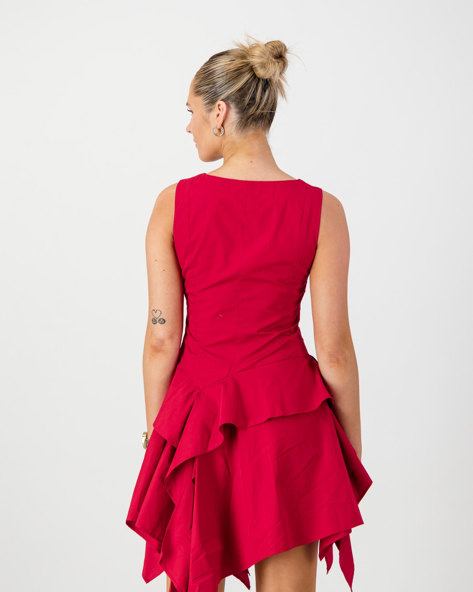 Maya Mini Dress - Ruby Red