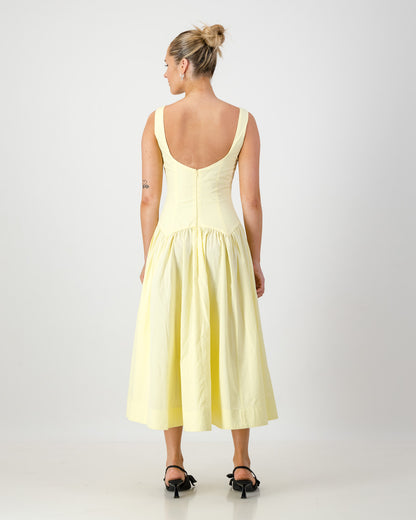 Gaia Midi Dress - Butter Yellow (Limited Edition)