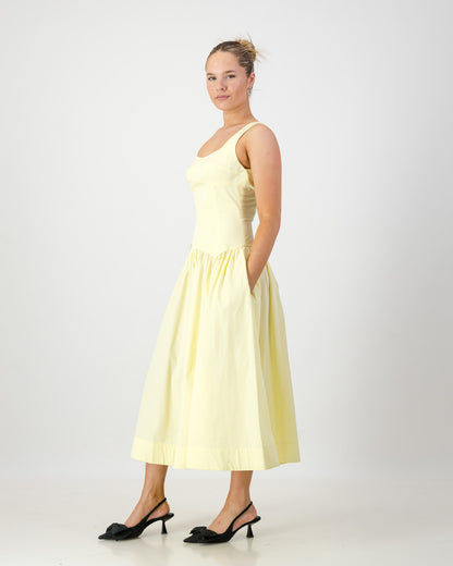 Gaia Midi Dress - Butter Yellow (Limited Edition)