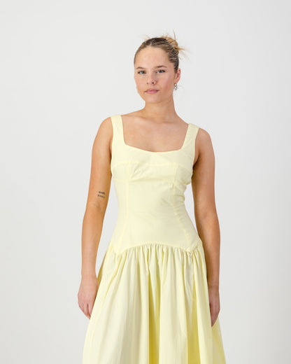 Gaia Midi Dress - Butter Yellow (Limited Edition)