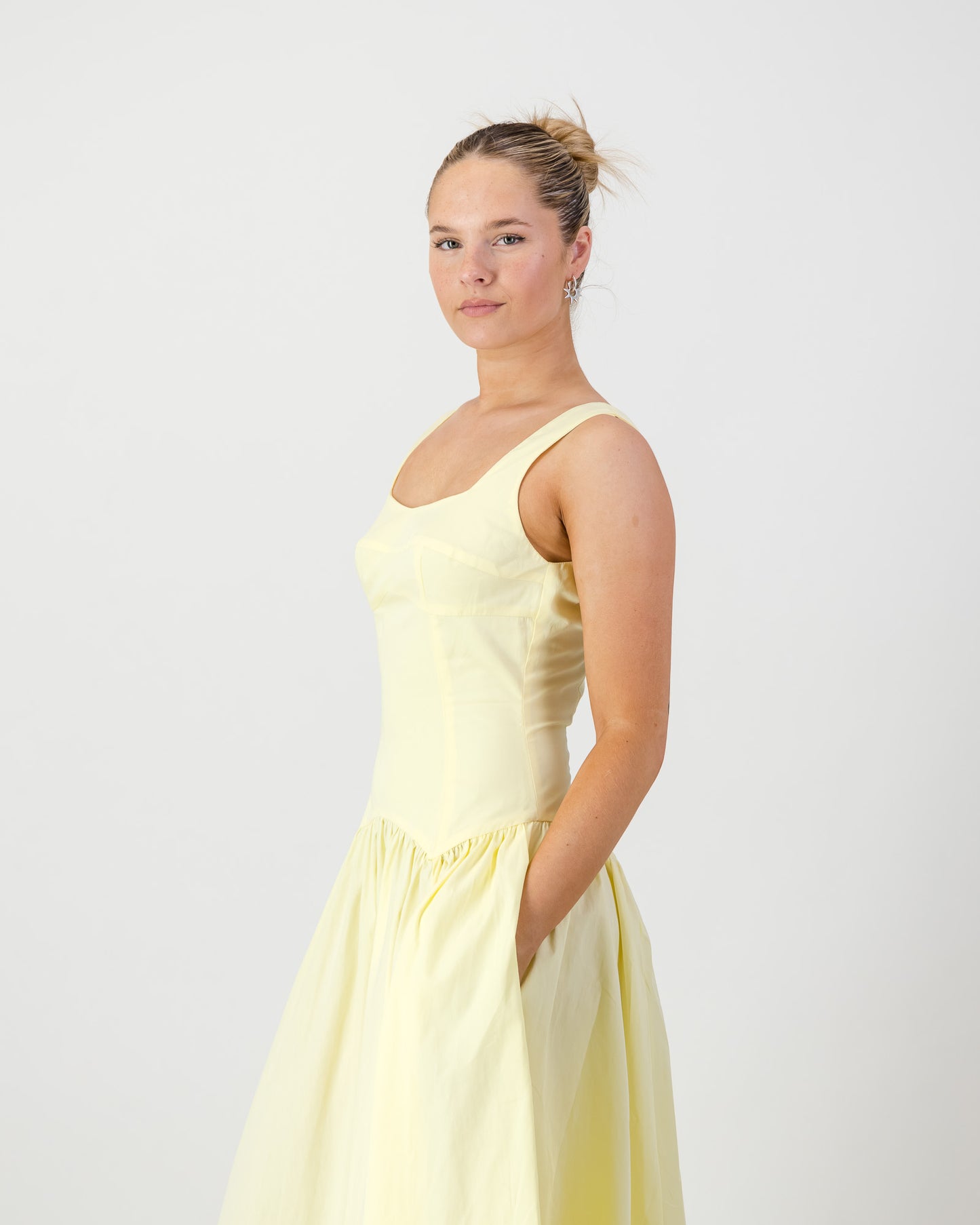 Gaia Midi Dress - Butter Yellow (Limited Edition)