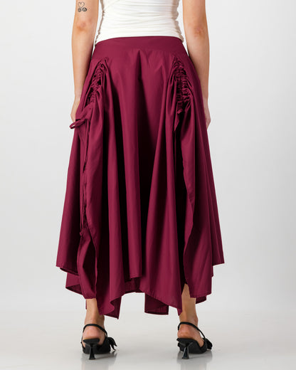 Gaia Maxi Skirt - Burgundy