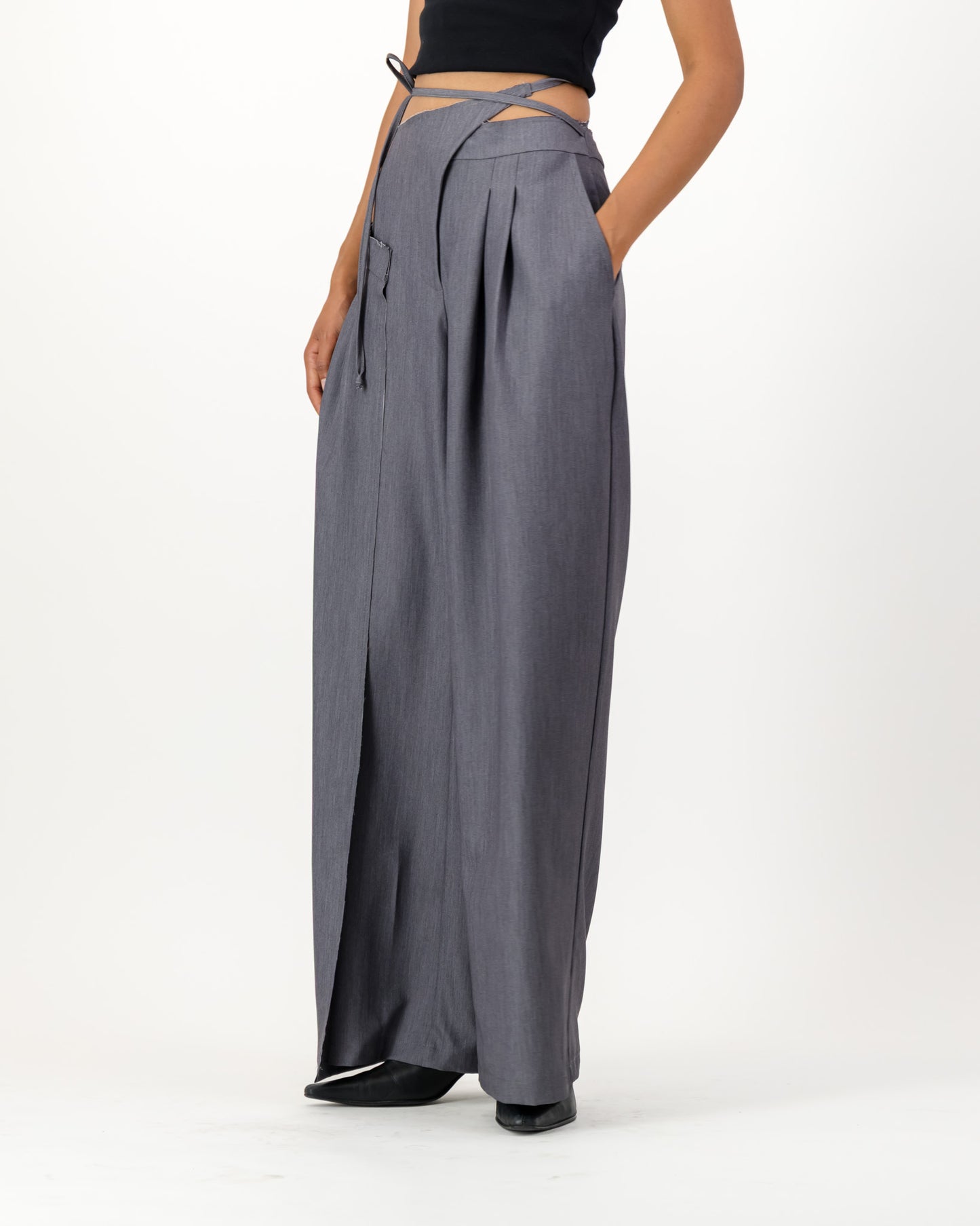 Saturn Wrap Trousers - Grey