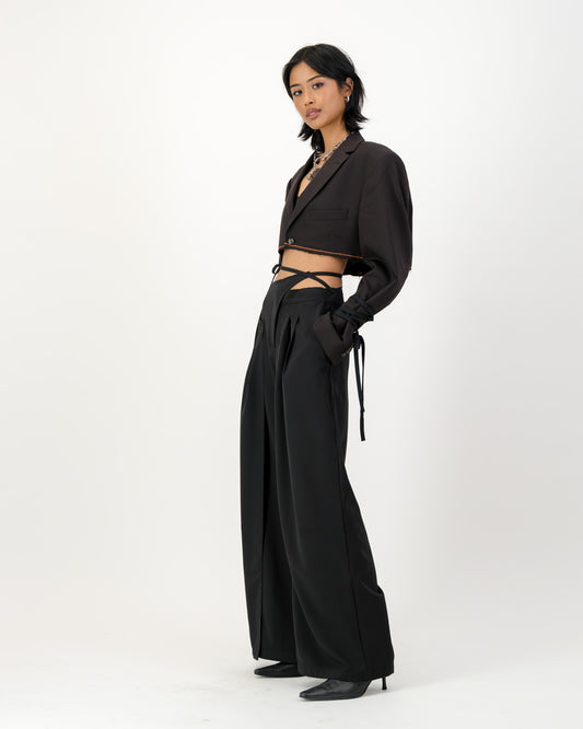 Saturn Wrap Trouser - Black