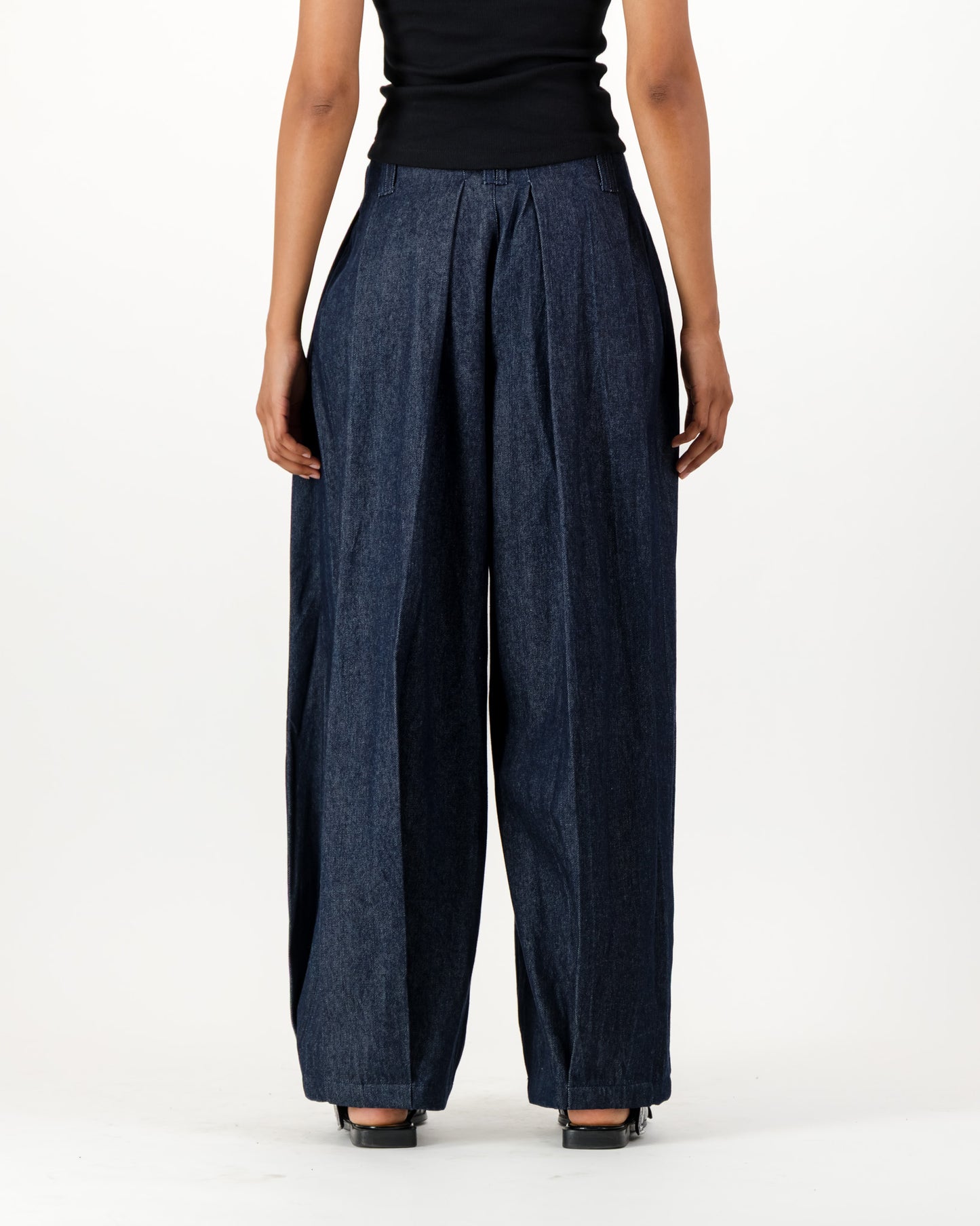 Ora Balloon Trousers - Dark Indigo Denim