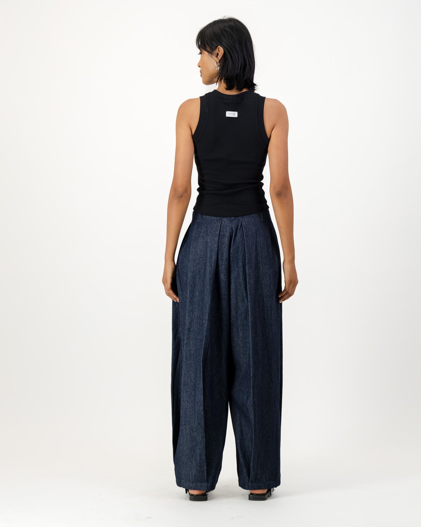 Ora Balloon Trousers - Dark Indigo Denim