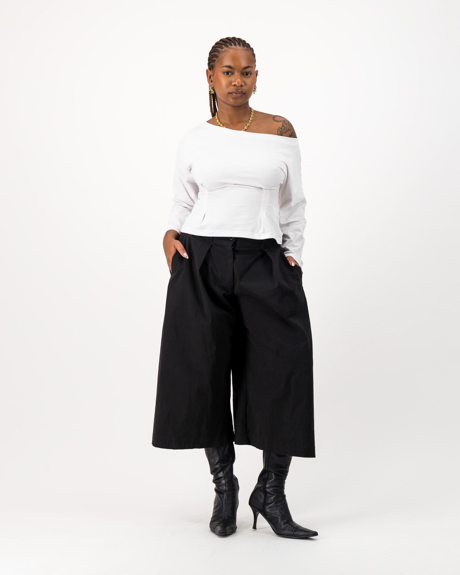 Contour Tee Long Sleeve - White