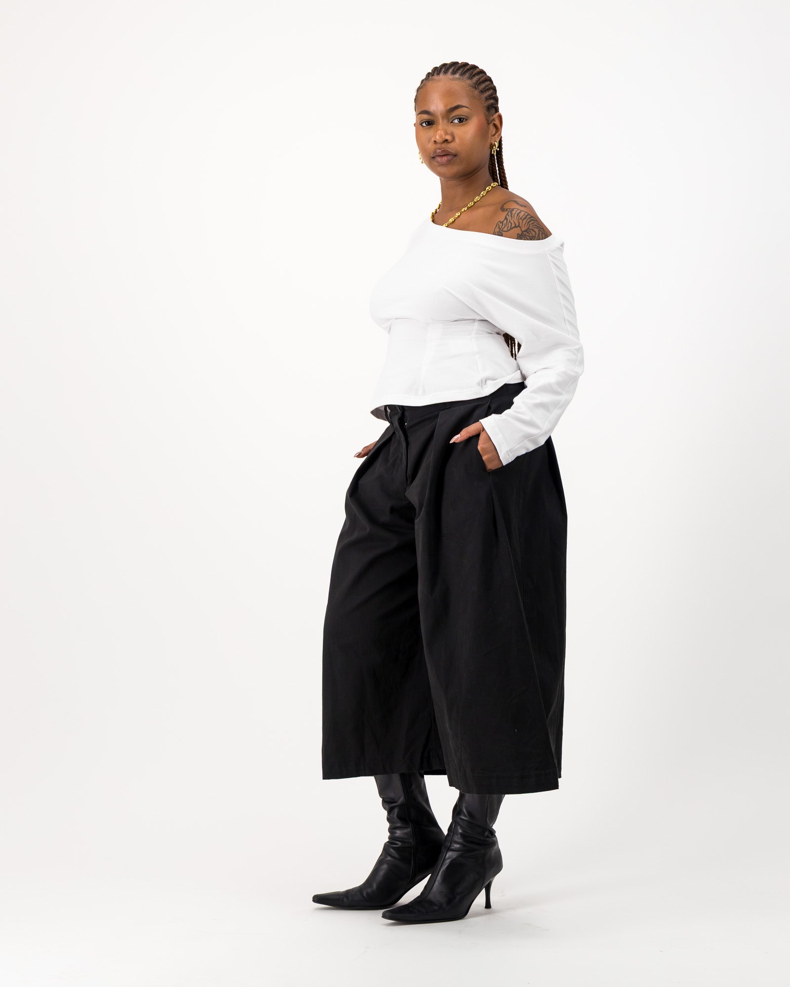 Contour Tee Long Sleeve - White