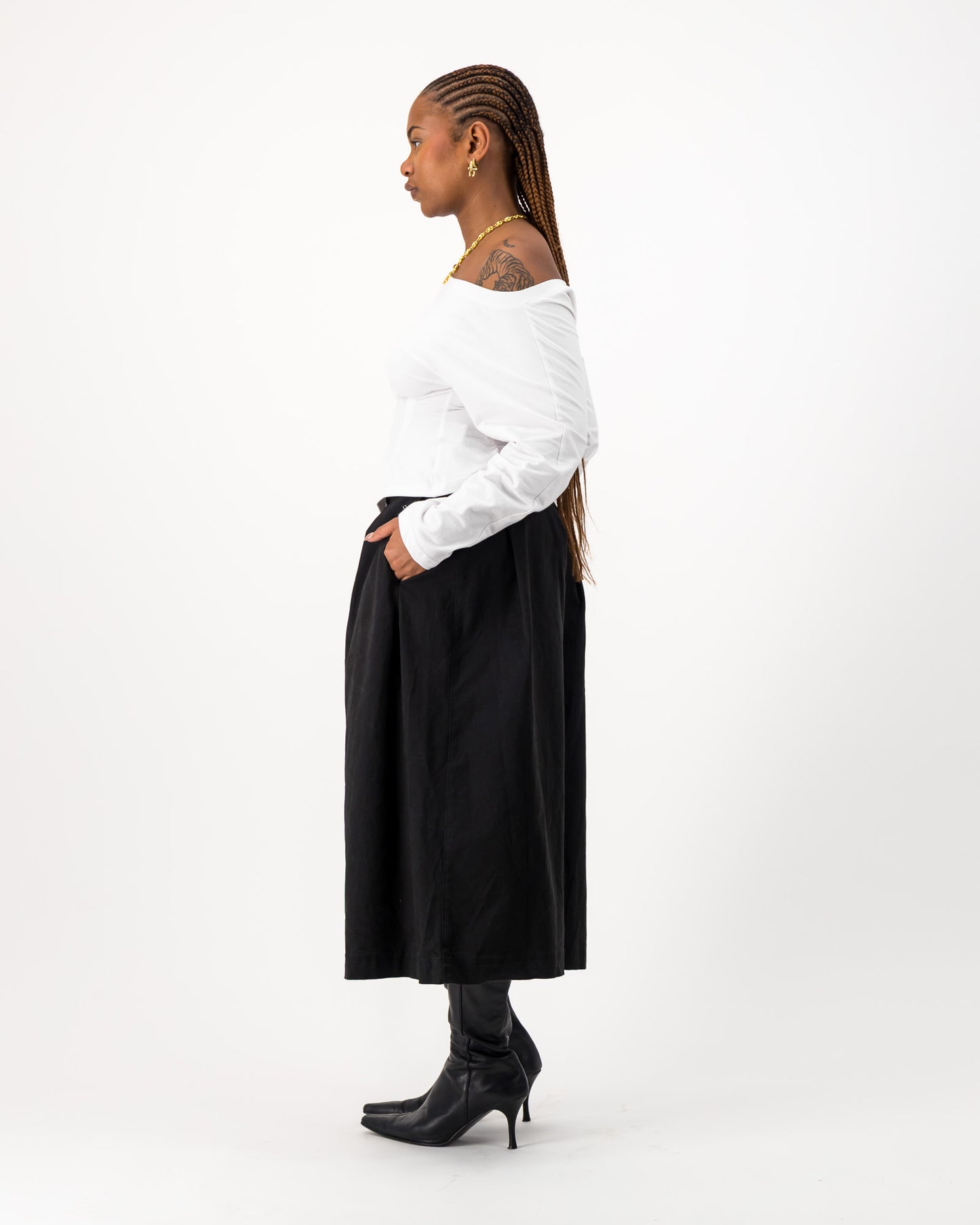 Contour Tee Long Sleeve - White