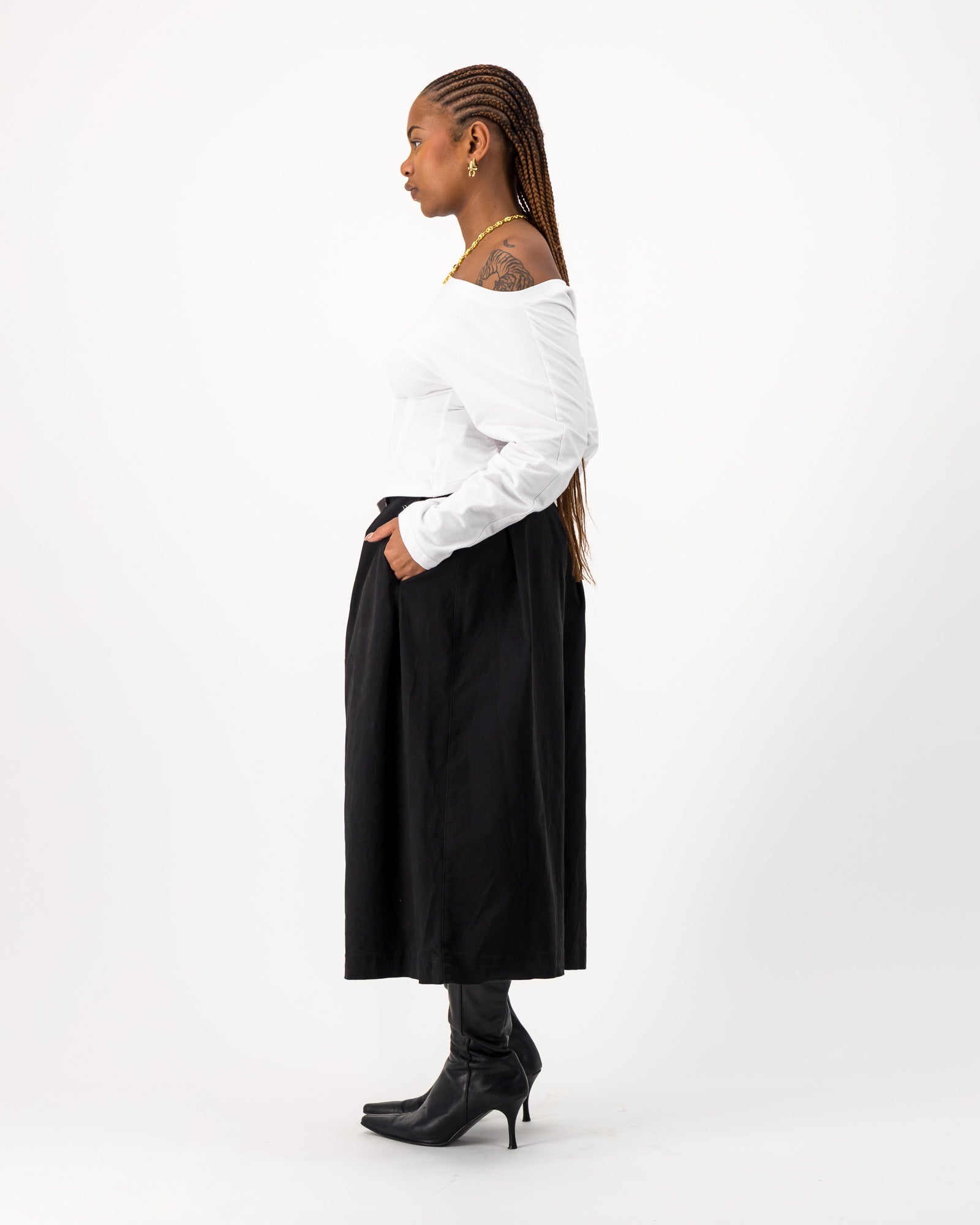 Contour Tee Long Sleeve - White