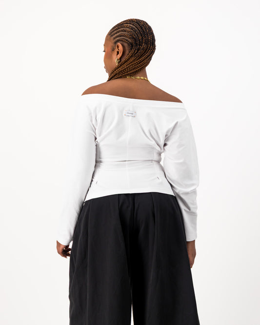 Contour Tee Long Sleeve - White