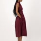 Rush Tush Midi Dress - Burgundy