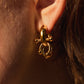 Large Pierced Hoop - Gold