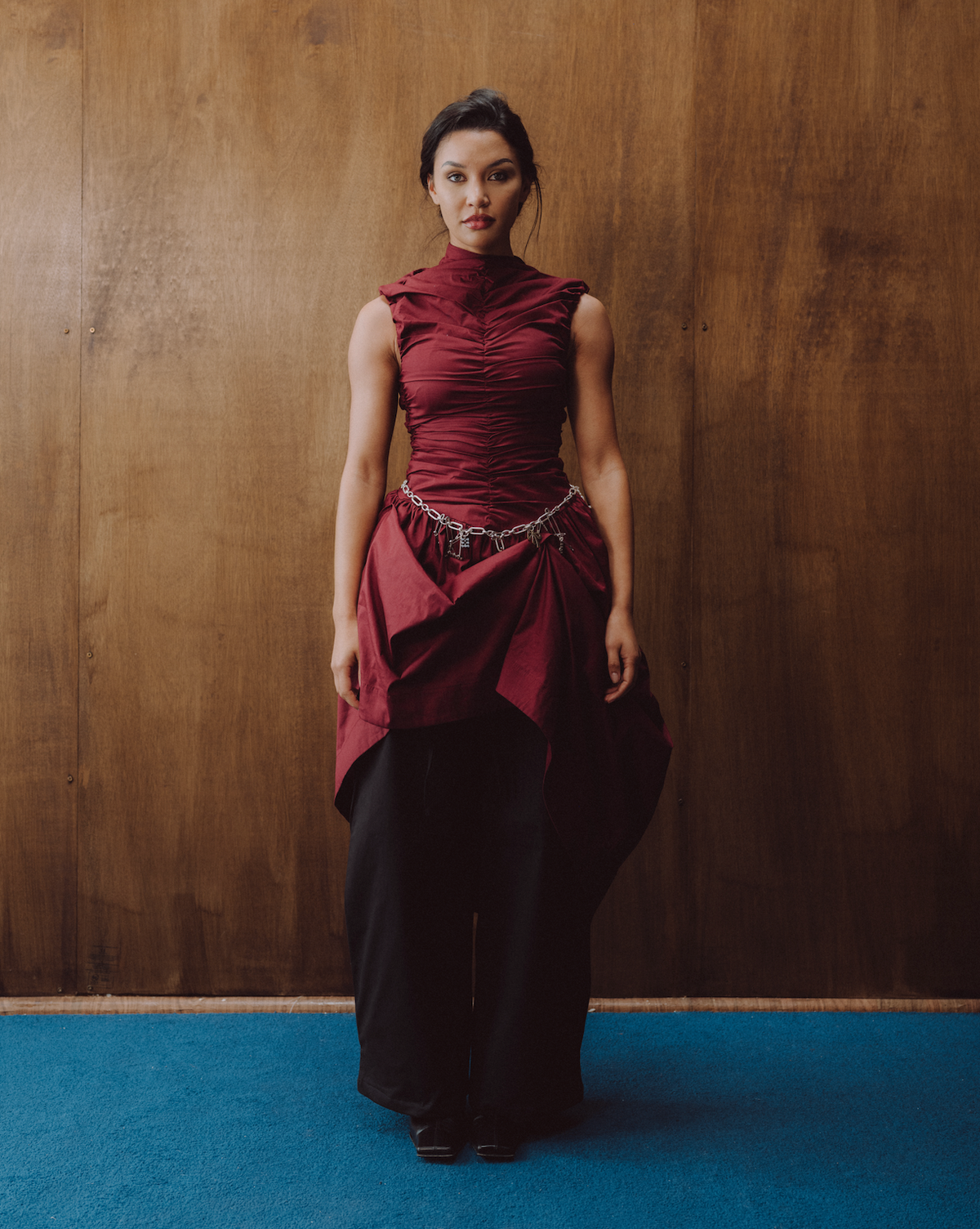 Rush Tush Midi Dress - Burgundy