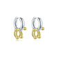 Mini Pierced Hoop - Silver & Gold