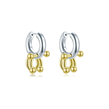 Mini Pierced Hoop - Silver & Gold