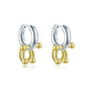 Large Pierced Hoop - Silver & Gold