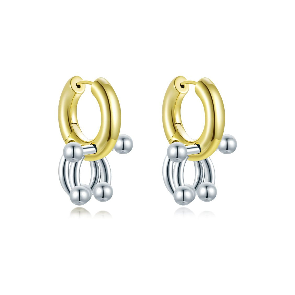 Large Pierced Hoop - Gold & Silver