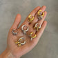 Large Pierced Hoop - Gold & Silver