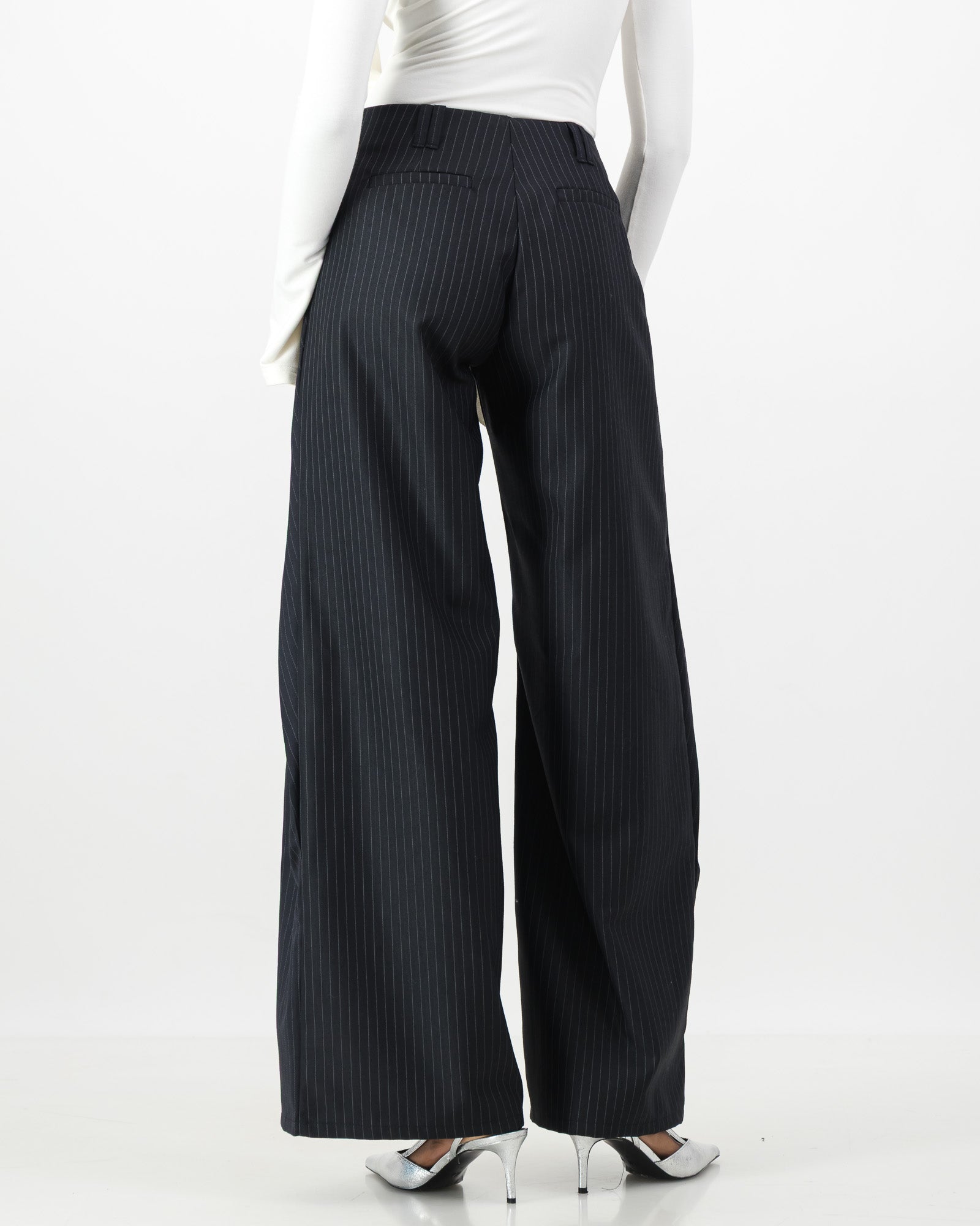 Arc Trousers - Navy Pin Stripe