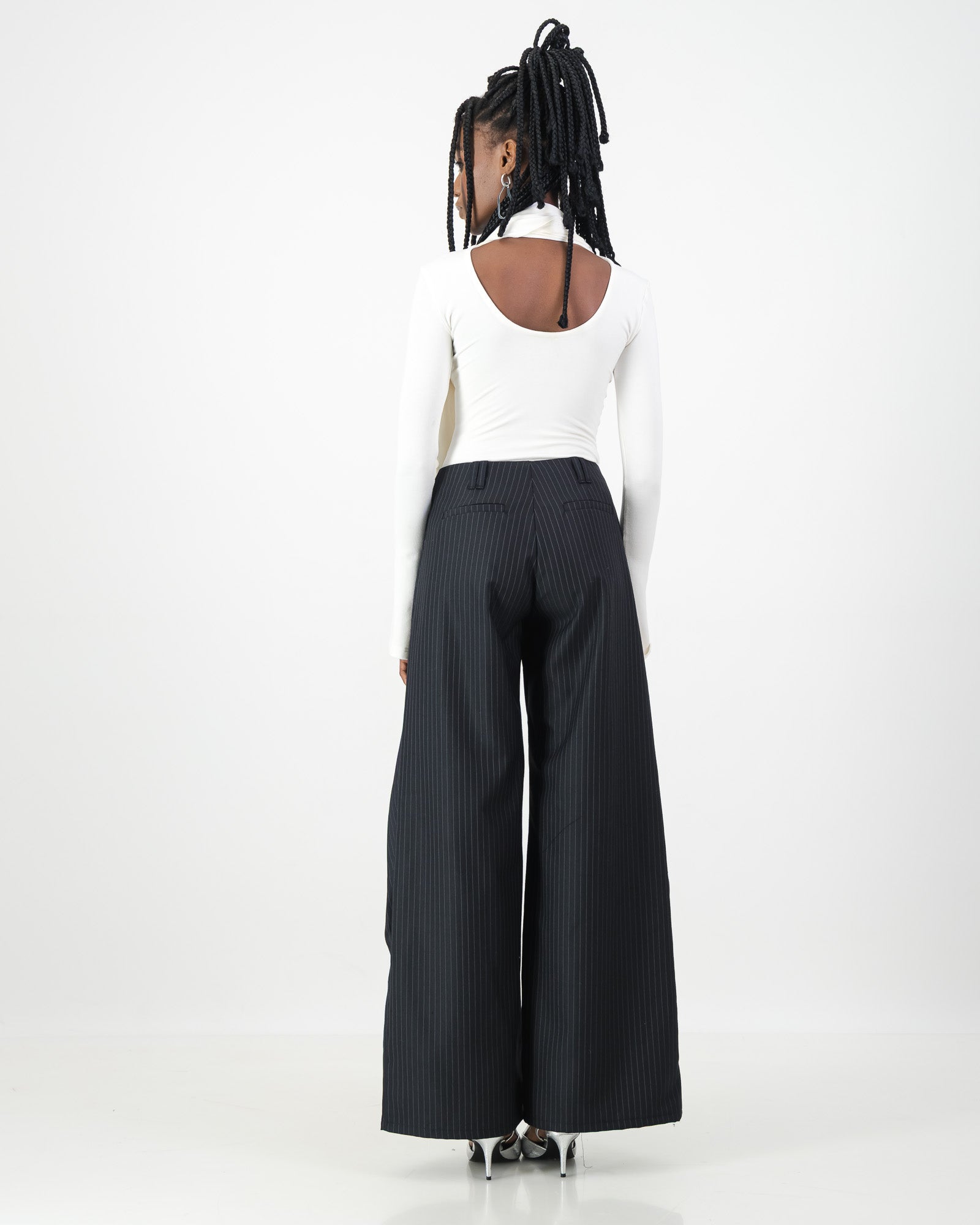 Arc Trousers - Navy Pin Stripe