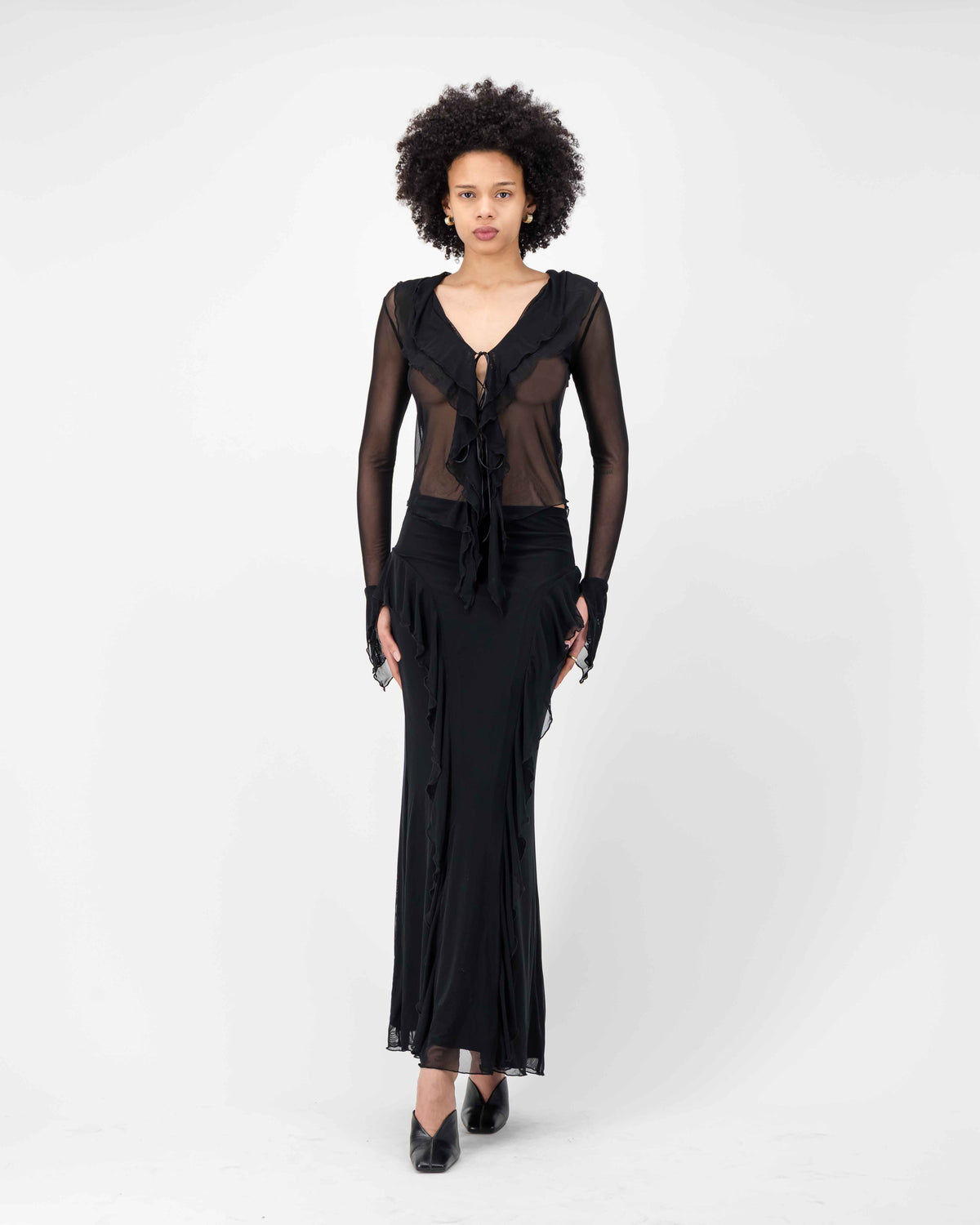 Carrie Mesh Skirt - Black