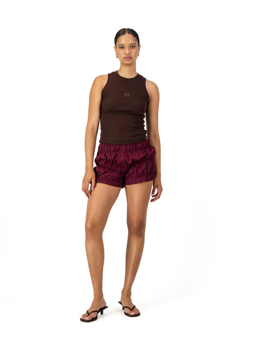 Rush Tush Bloomer Short - Burgundy