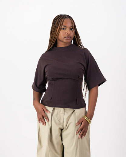 Contour Tee - Chocolate