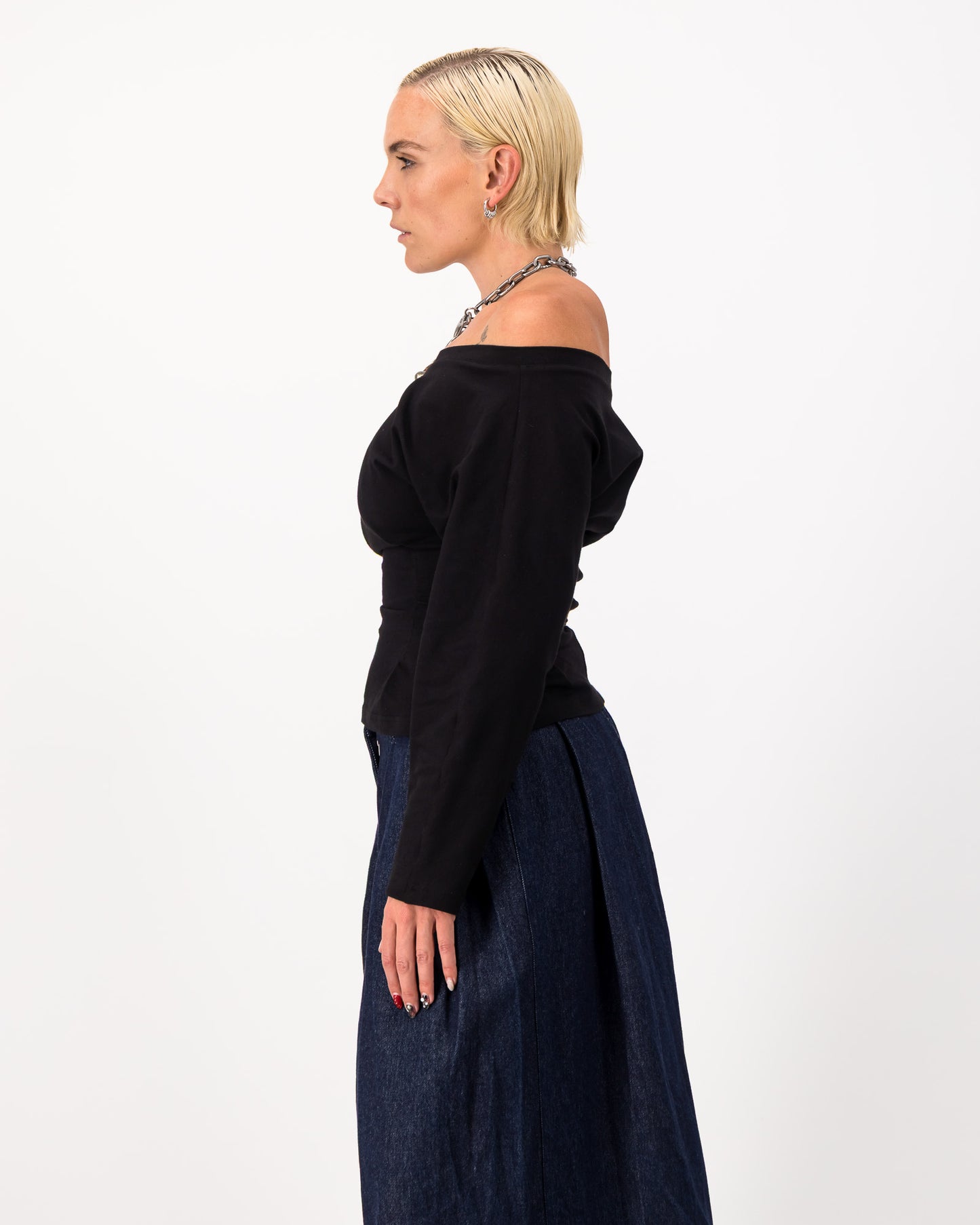 Contour Tee Long Sleeve - Black