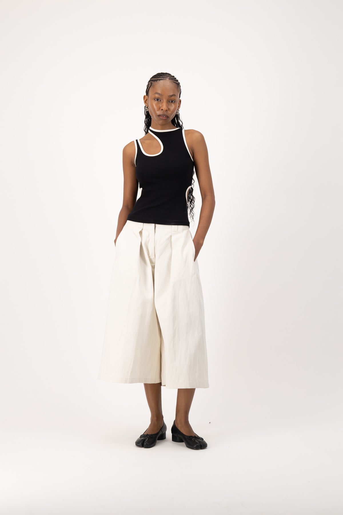Frankie Tank - Black & Cream