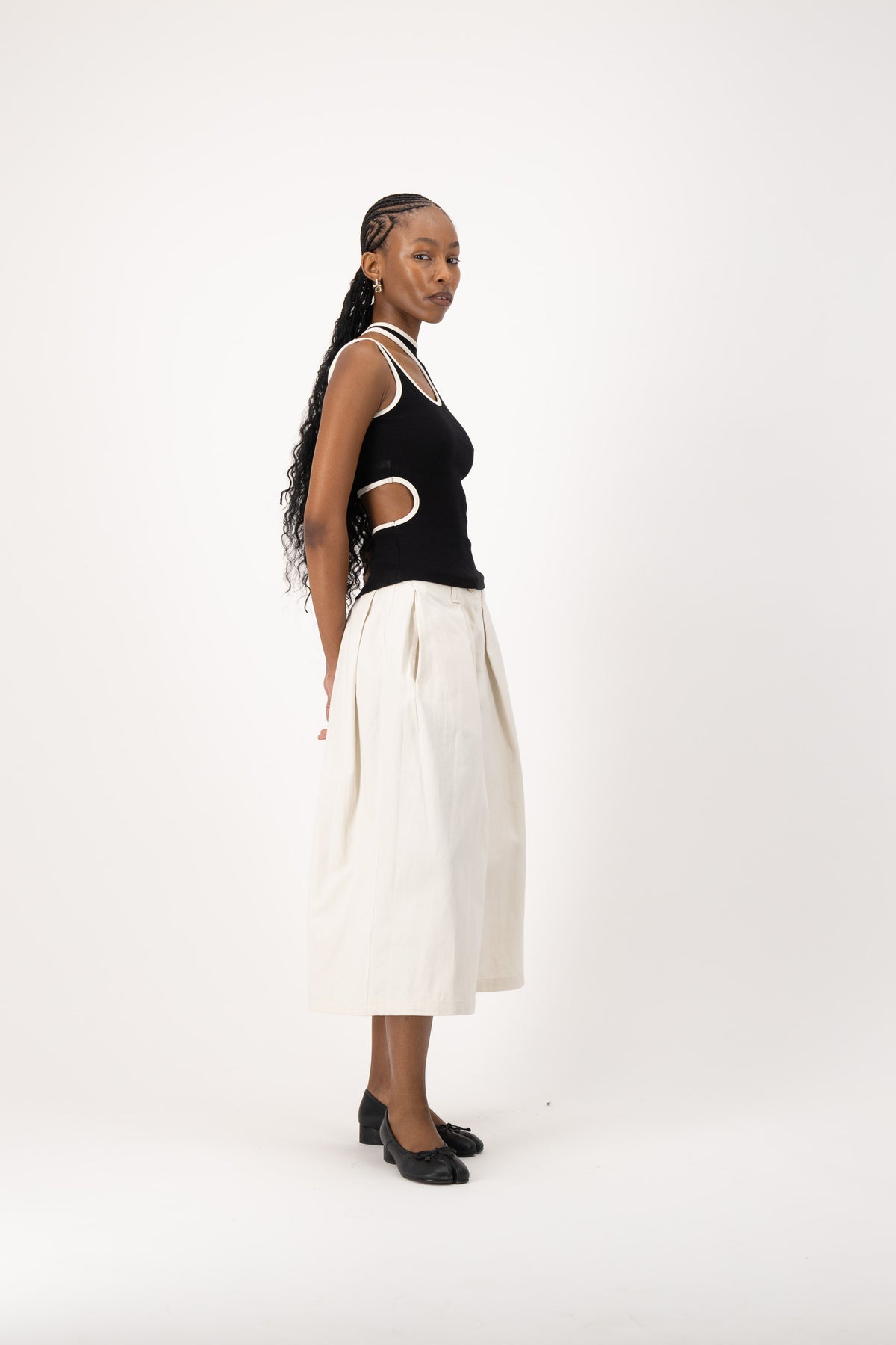 Frankie Tank - Black & Cream