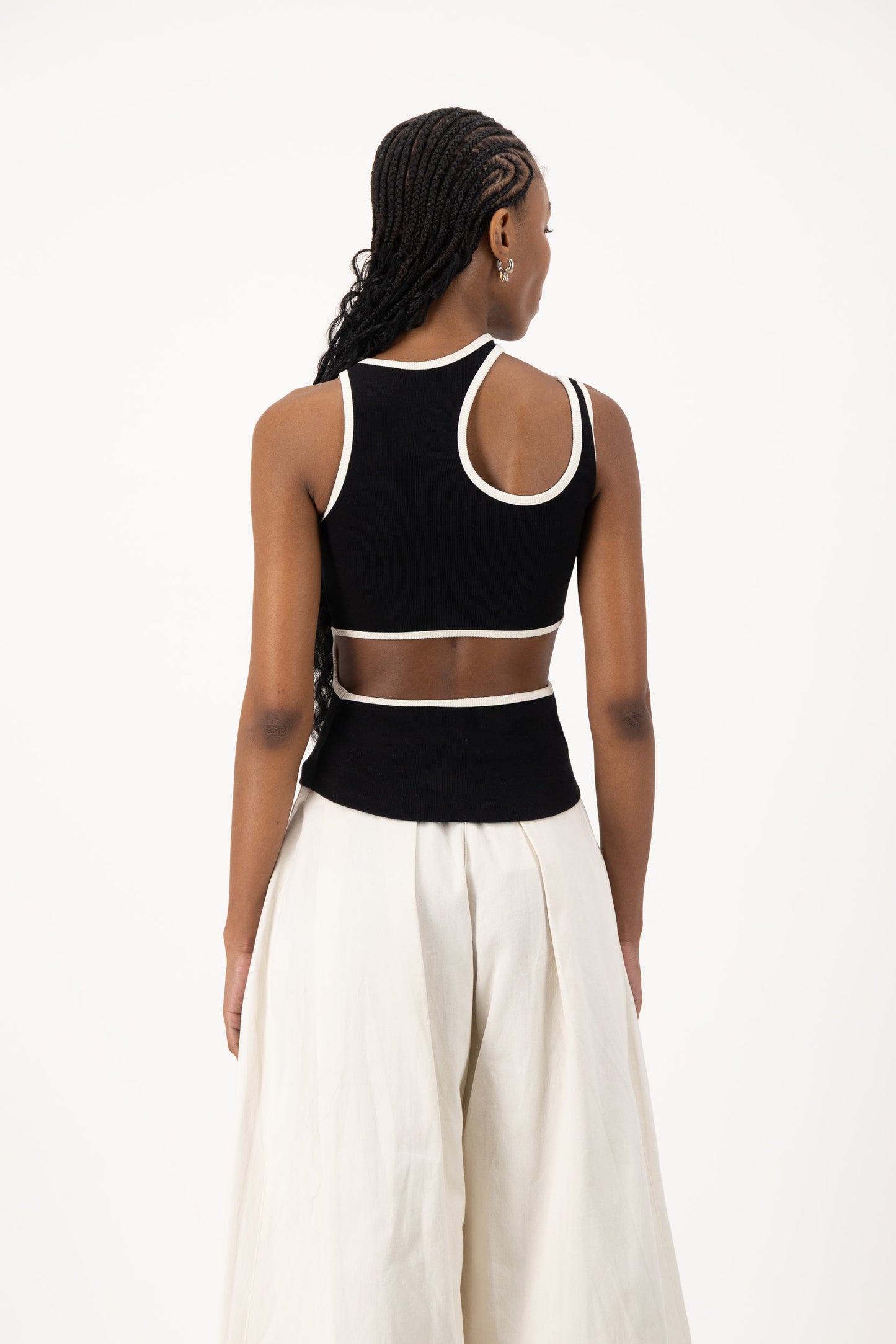 Frankie Tank - Black & Cream