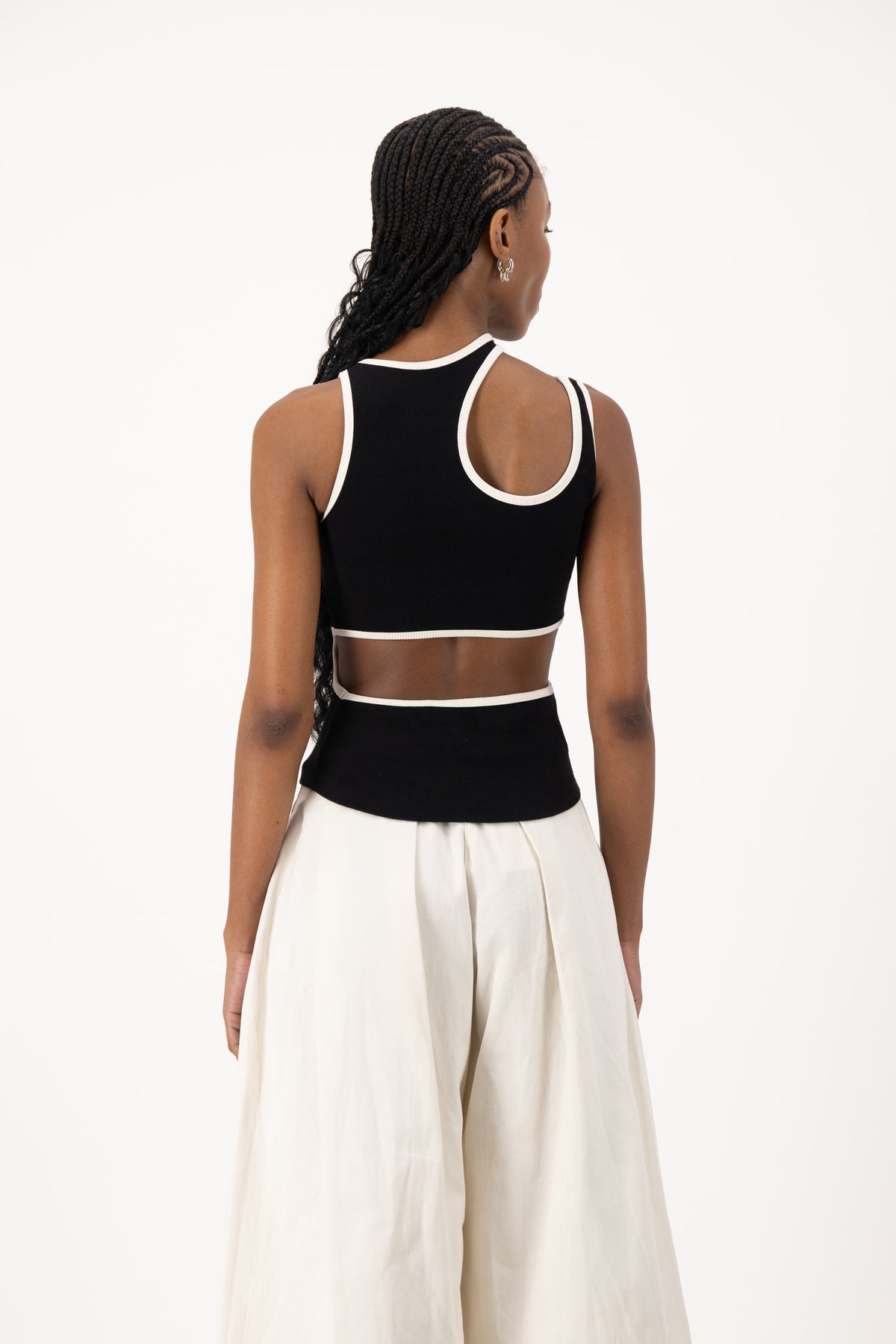 Frankie Tank - Black & Cream