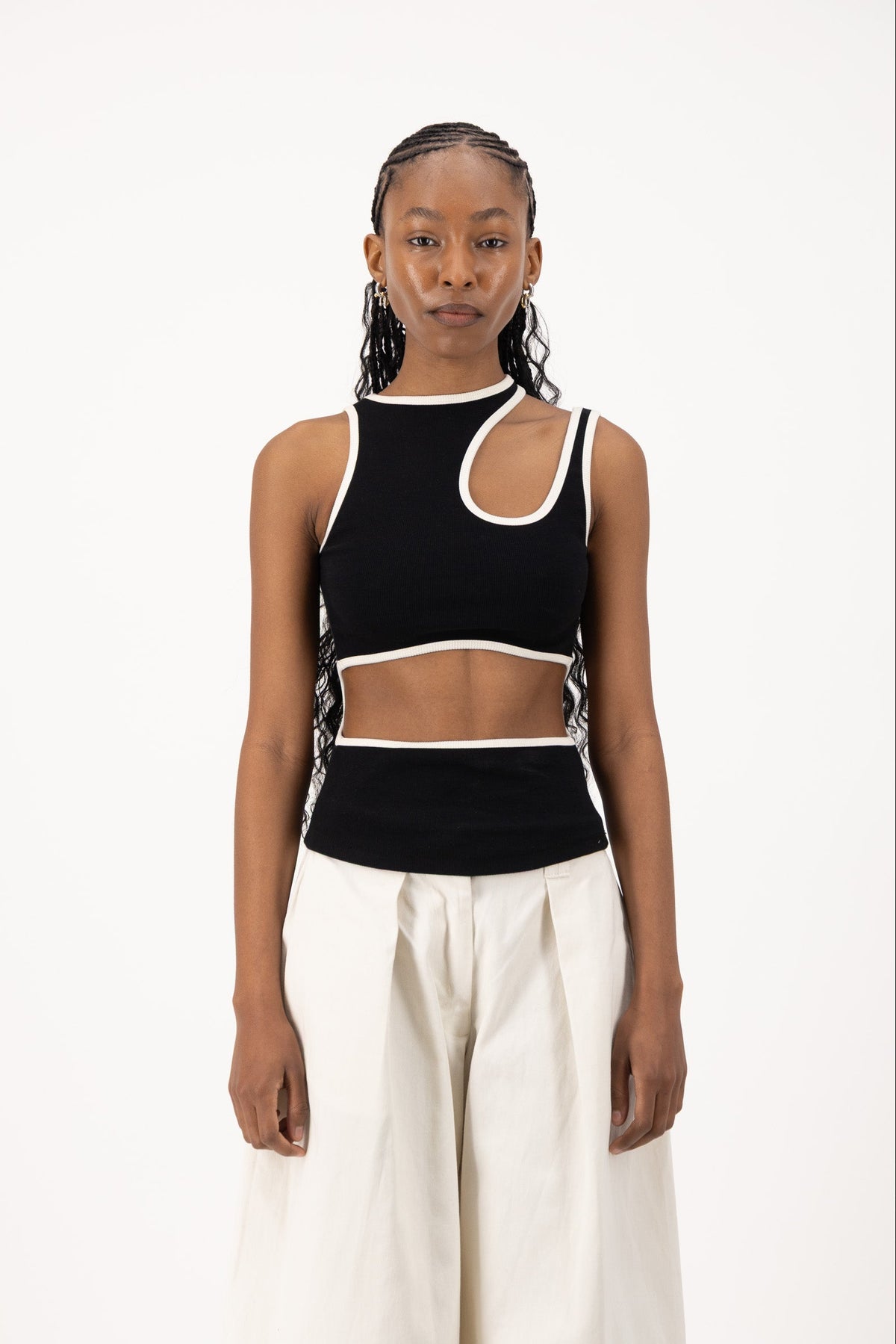 Frankie Tank - Black & Cream