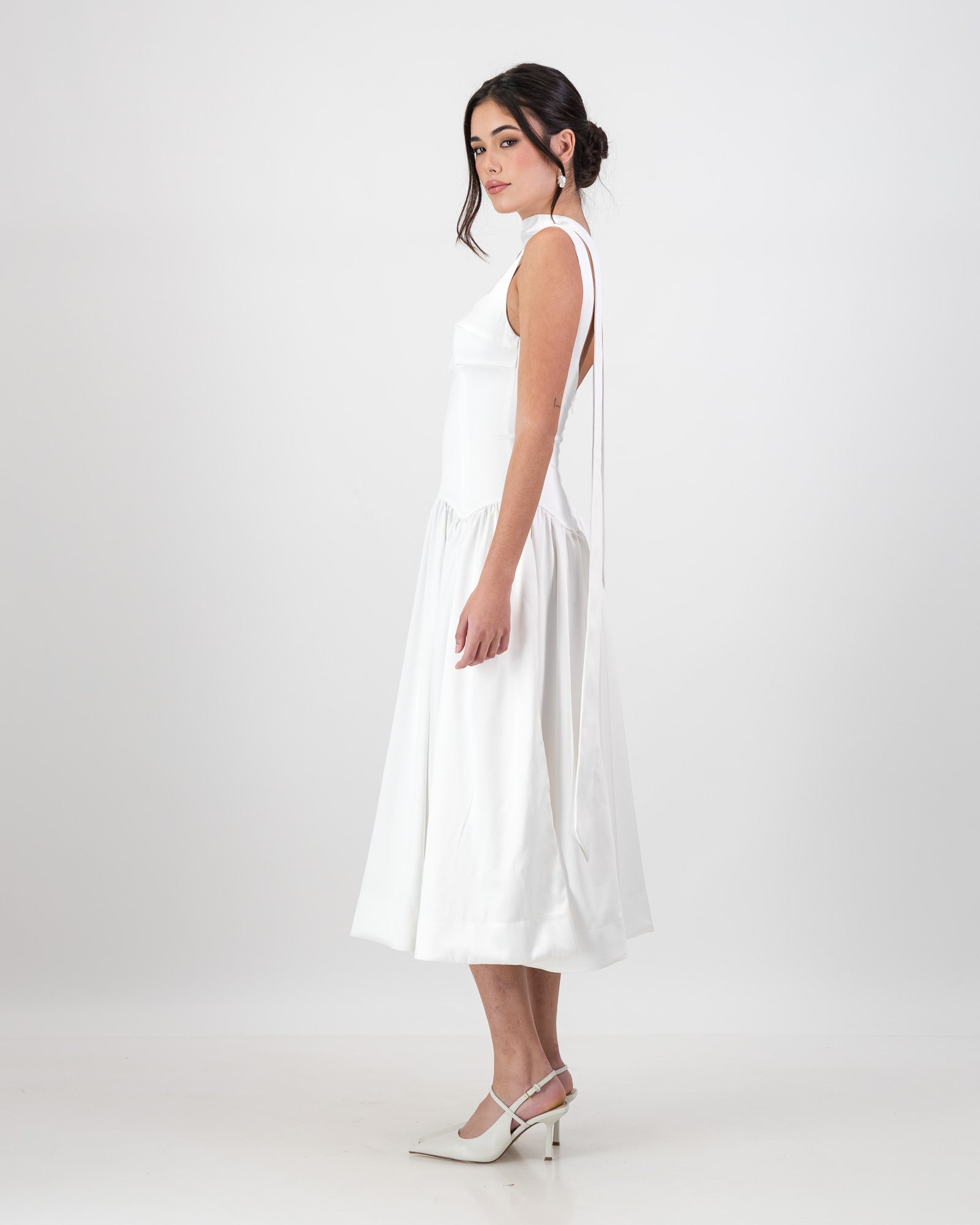 Gaia Bridal Midi Dress - Ivory