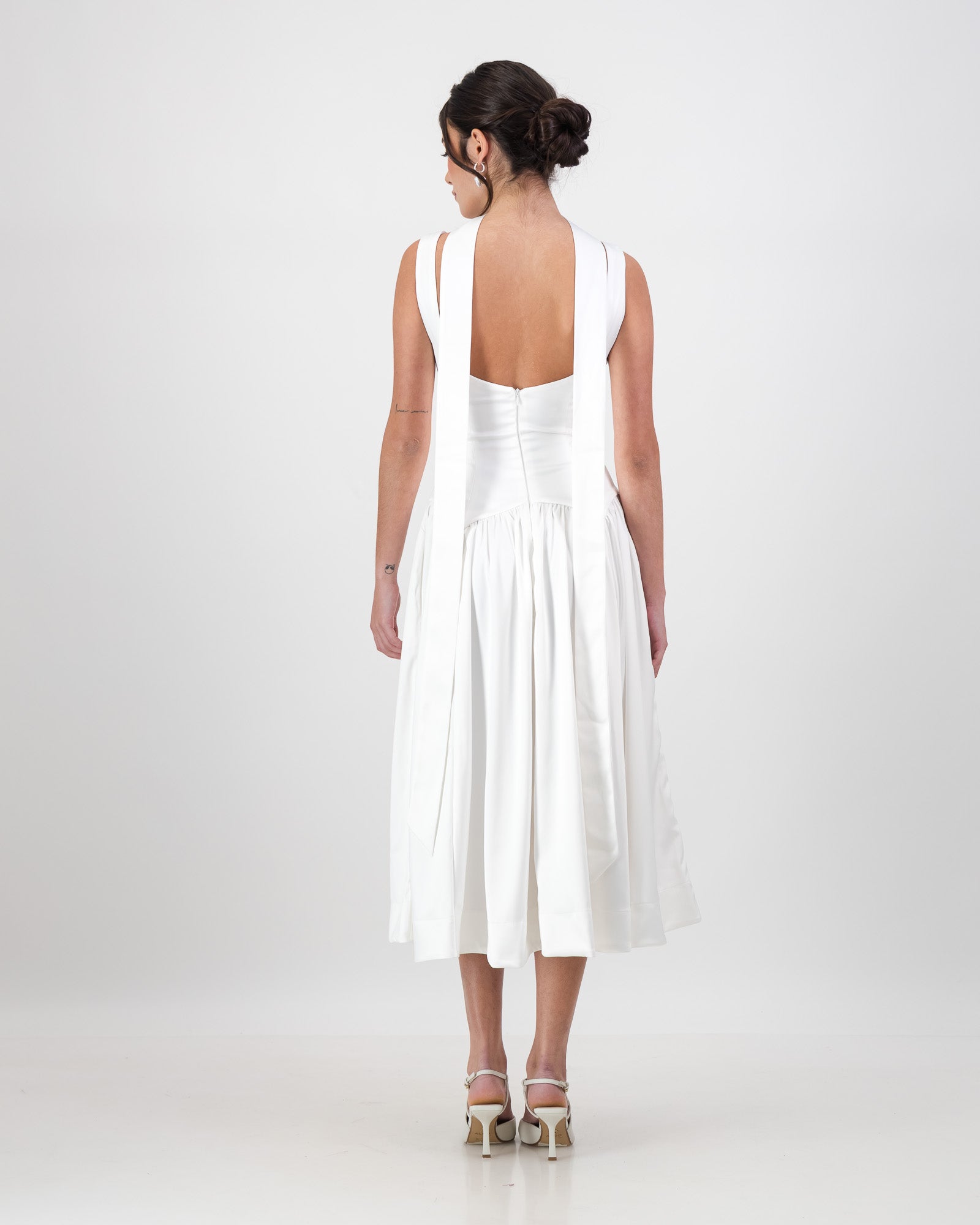 Gaia Bridal Midi Dress - Ivory
