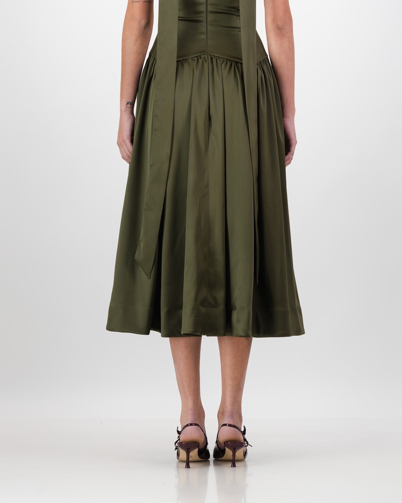 Gaia Midi Dress - Olive
