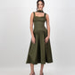 Gaia Midi Dress - Olive