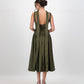 Gaia Midi Dress - Olive