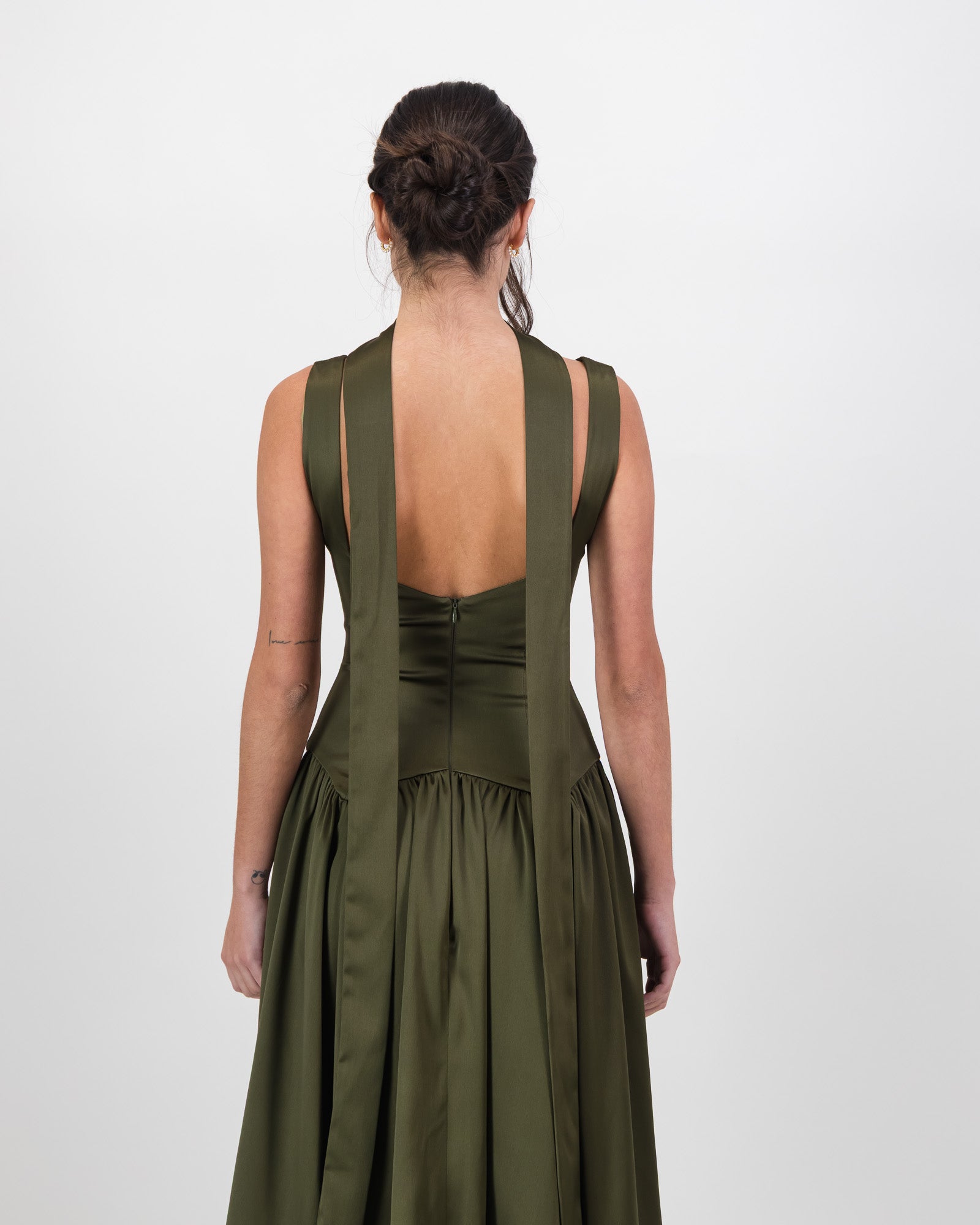 Gaia Midi Dress - Olive