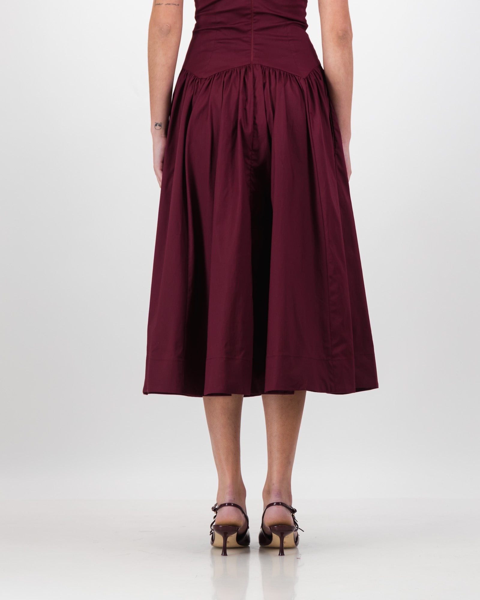 Gaia Midi Dress - Burgundy