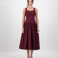 Gaia Midi Dress - Burgundy