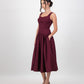 Gaia Midi Dress - Burgundy