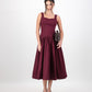 Gaia Midi Dress - Burgundy