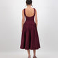 Gaia Midi Dress - Burgundy
