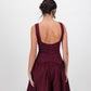 Gaia Midi Dress - Burgundy
