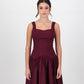 Gaia Midi Dress - Burgundy