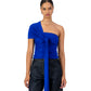 Iris Wrap Top - Electric Blue